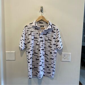 Waggle loon lake polo men’s medium short sleeve golf performance breathable soft